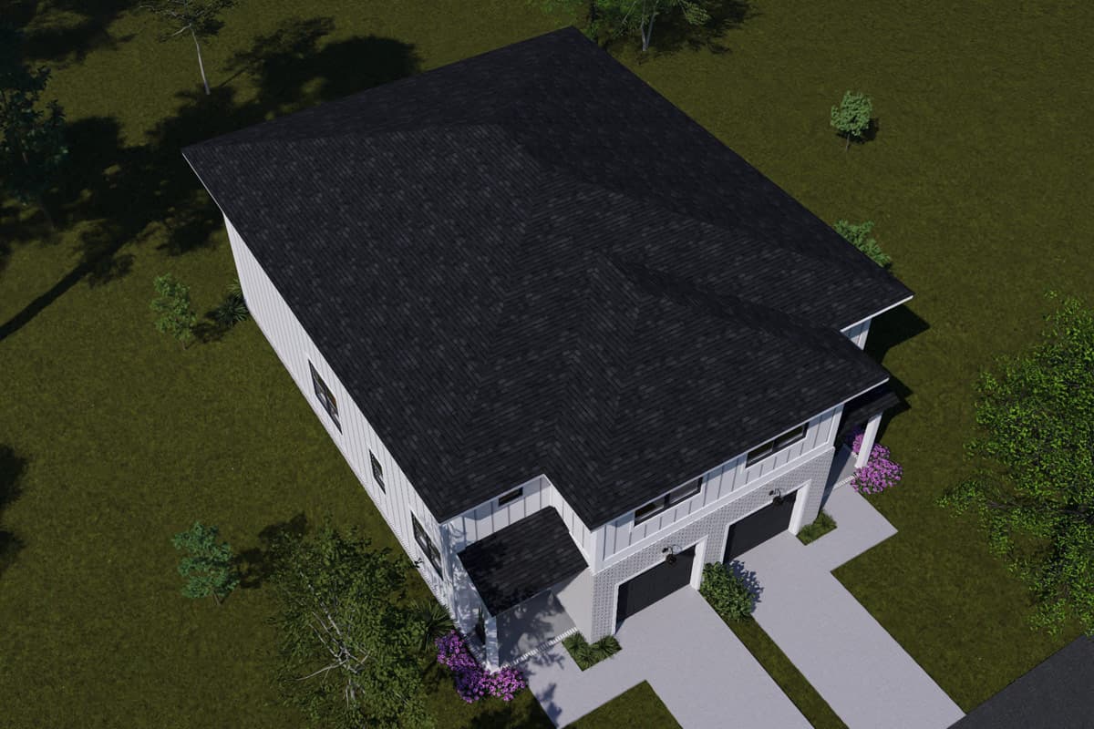 Plan 52575WM: Modern Two-Story Duplex House Plan with Three Bedrooms - Image #9 - Modern, Traditional