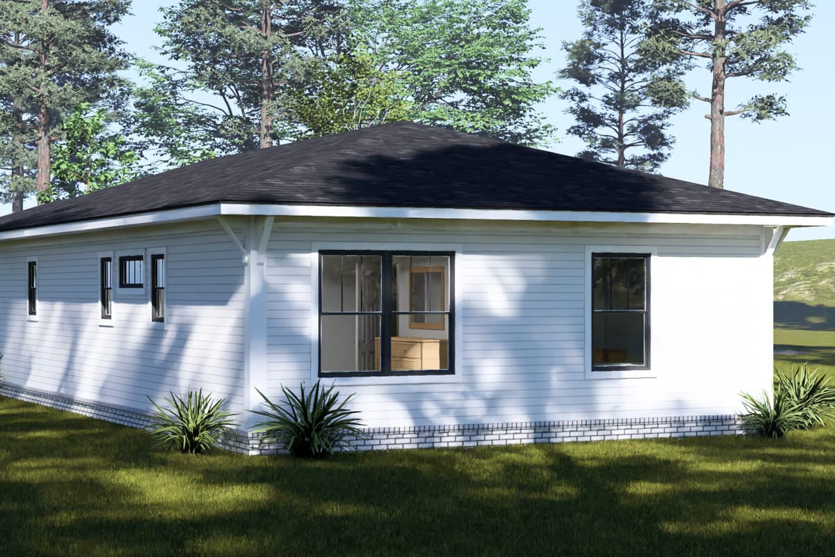 Plan 52577WM: Modern Ranch House Plan with 3 Bedrooms - Image #4 - Low Country, Modern, Ranch