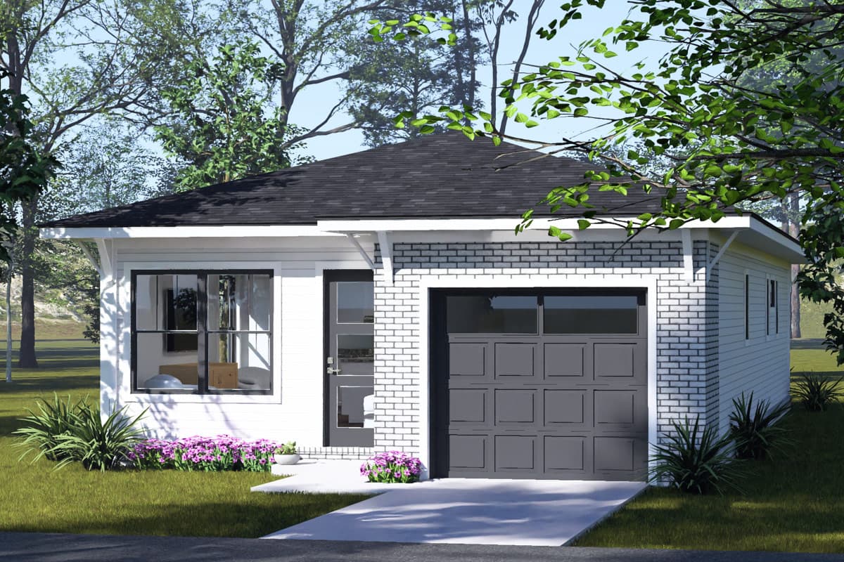 Plan 52577WM: Modern Ranch House Plan with 3 Bedrooms - Image #3 - Low Country, Modern, Ranch