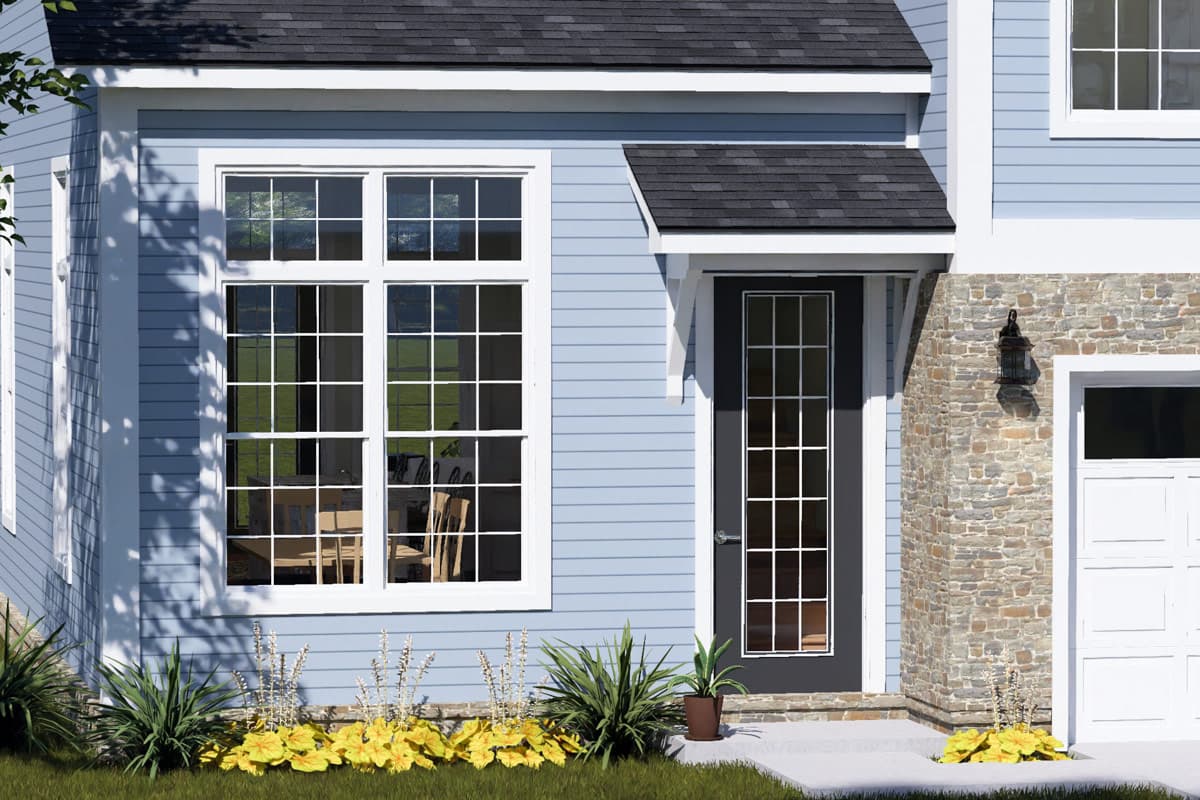 Plan 52580WM: Charming Three Bedroom Cottage House Plan with Attached One-Car Garage - Image #7 - Cottage, Traditional