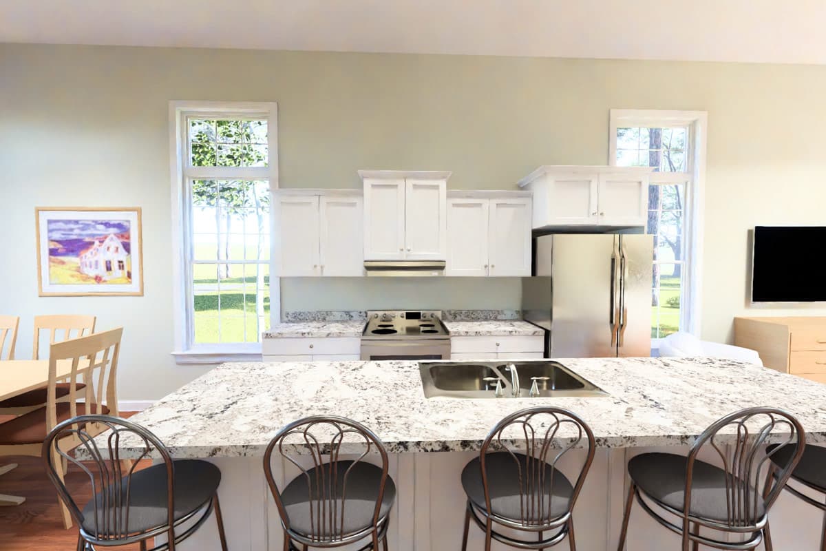 Plan 52580WM: Charming Three Bedroom Cottage House Plan with Attached One-Car Garage - Image #15 - Cottage, Traditional