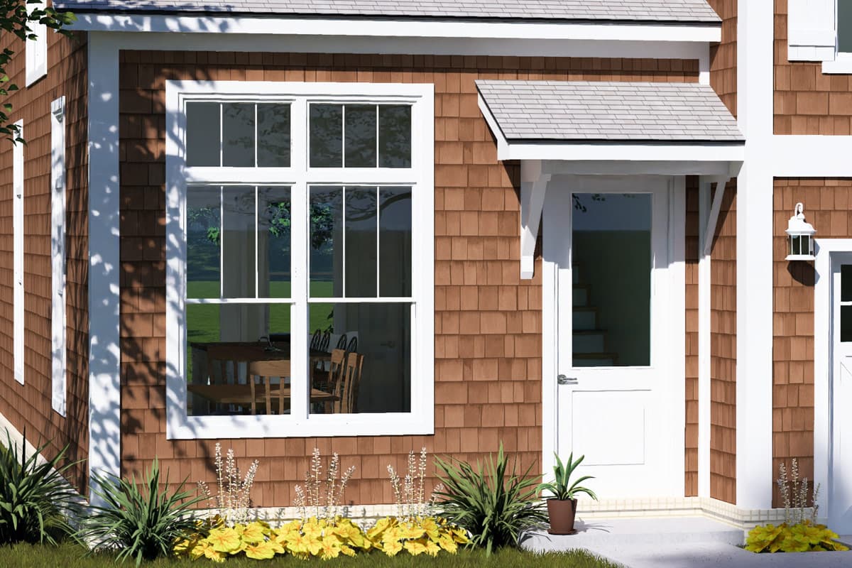 Plan 52581WM: Three Bedroom Farmhouse Plan with Attached Two Car Garage - Image #7 - Cottage, Farmhouse, Traditional