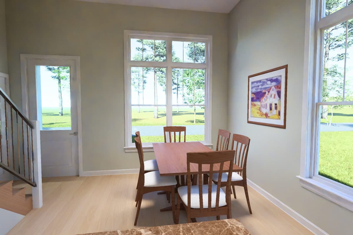 Plan 52581WM: Three Bedroom Farmhouse Plan with Attached Two Car Garage - Image #17 - Cottage, Farmhouse, Traditional