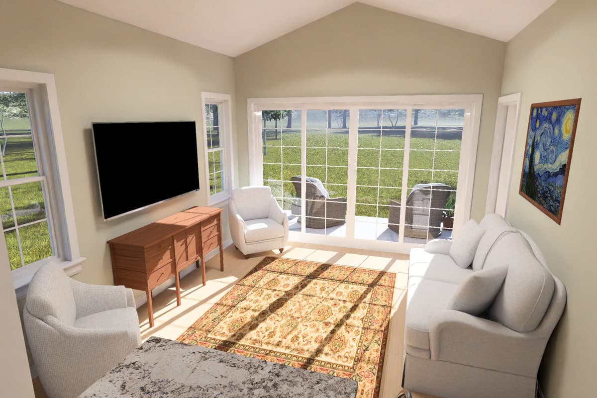 Plan 52582WM: Two Bedroom Cottage House Plan with Efficient Floor Layout - Image #10 - Cottage, Country, Ranch