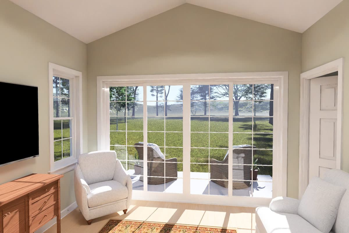 Plan 52582WM: Two Bedroom Cottage House Plan with Efficient Floor Layout - Image #11 - Cottage, Country, Ranch