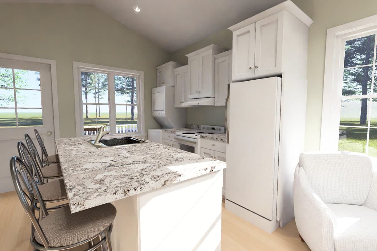 Plan 52582WM: Two Bedroom Cottage House Plan with Efficient Floor Layout - Image #13 - Cottage, Country, Ranch