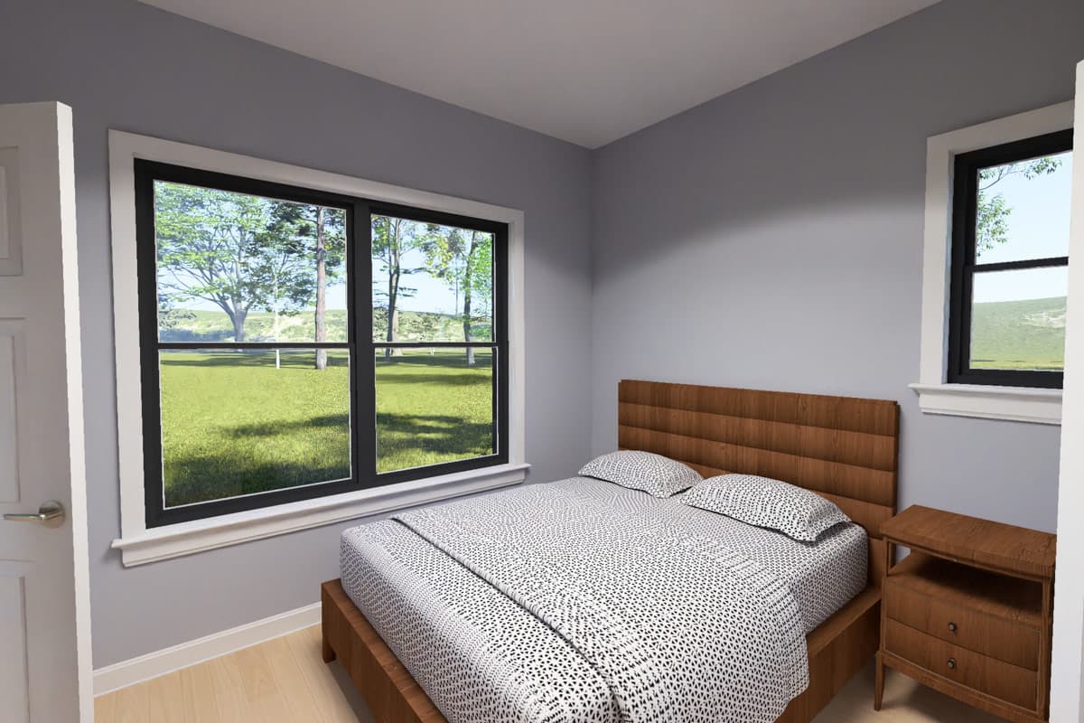 Plan 52583WM: Compact Modern Ranch House Plan with Two Bedrooms and Two Baths - Image #16 - Modern, Ranch
