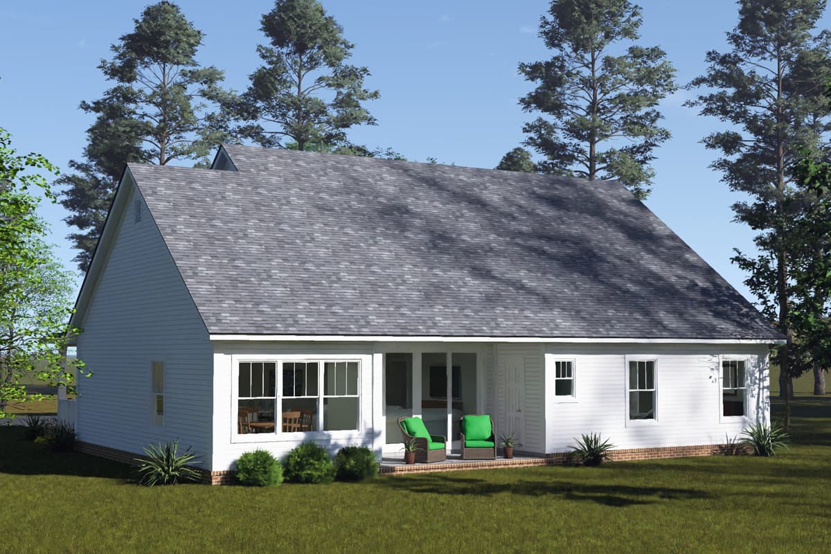 Plan 52584WM: Farmhouse Cottage House Plan with Three Bedrooms and Bonus Room - Image #6 - Cottage, Country, Farmhouse, Traditional