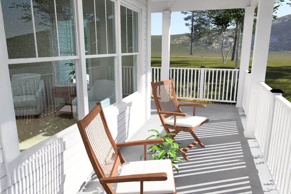 Plan 52584WM: Farmhouse Cottage House Plan with Three Bedrooms and Bonus Room - Image #14 - Cottage, Country, Farmhouse, Traditional