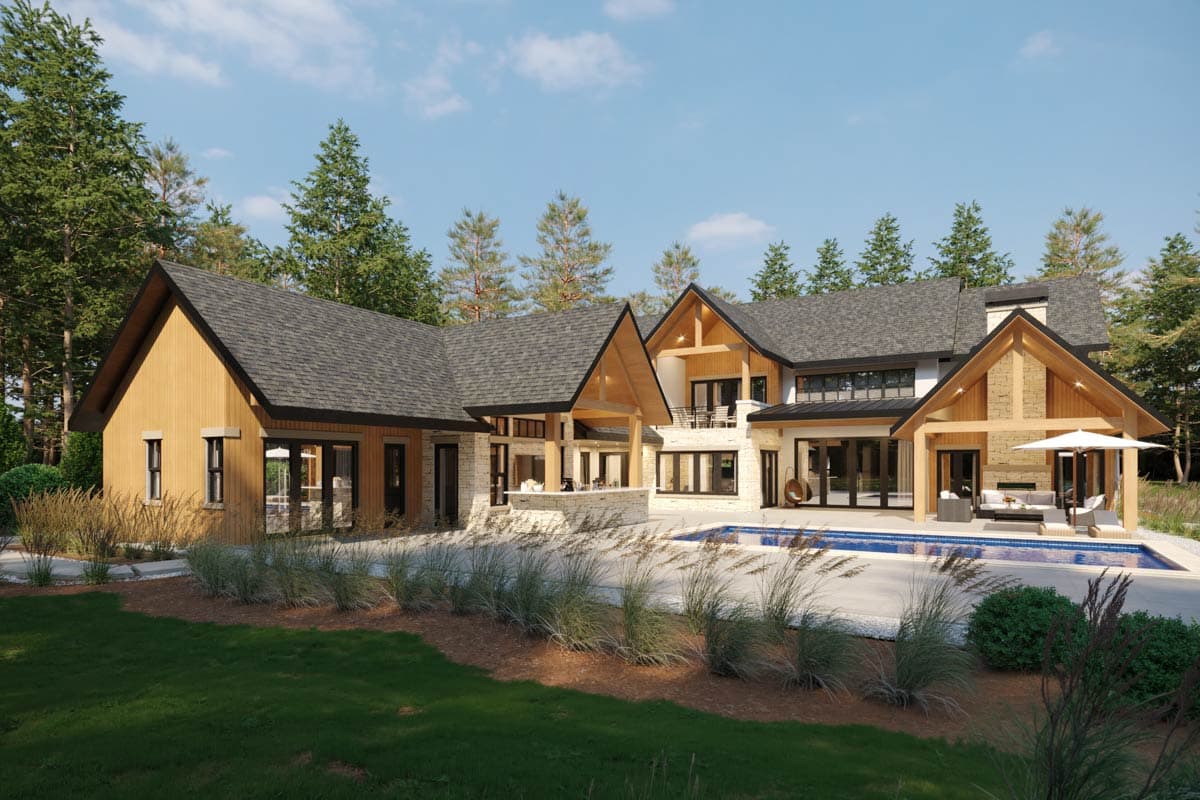 Plan 95386RW: Mountain Craftsman House Plan with Five Bedrooms and In-Law Suite - Image #2 - Craftsman, Mountain