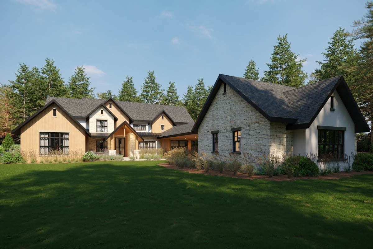 Plan image - 95386RW:Mountain Craftsman House Plan with Five Bedrooms and In-Law Suite