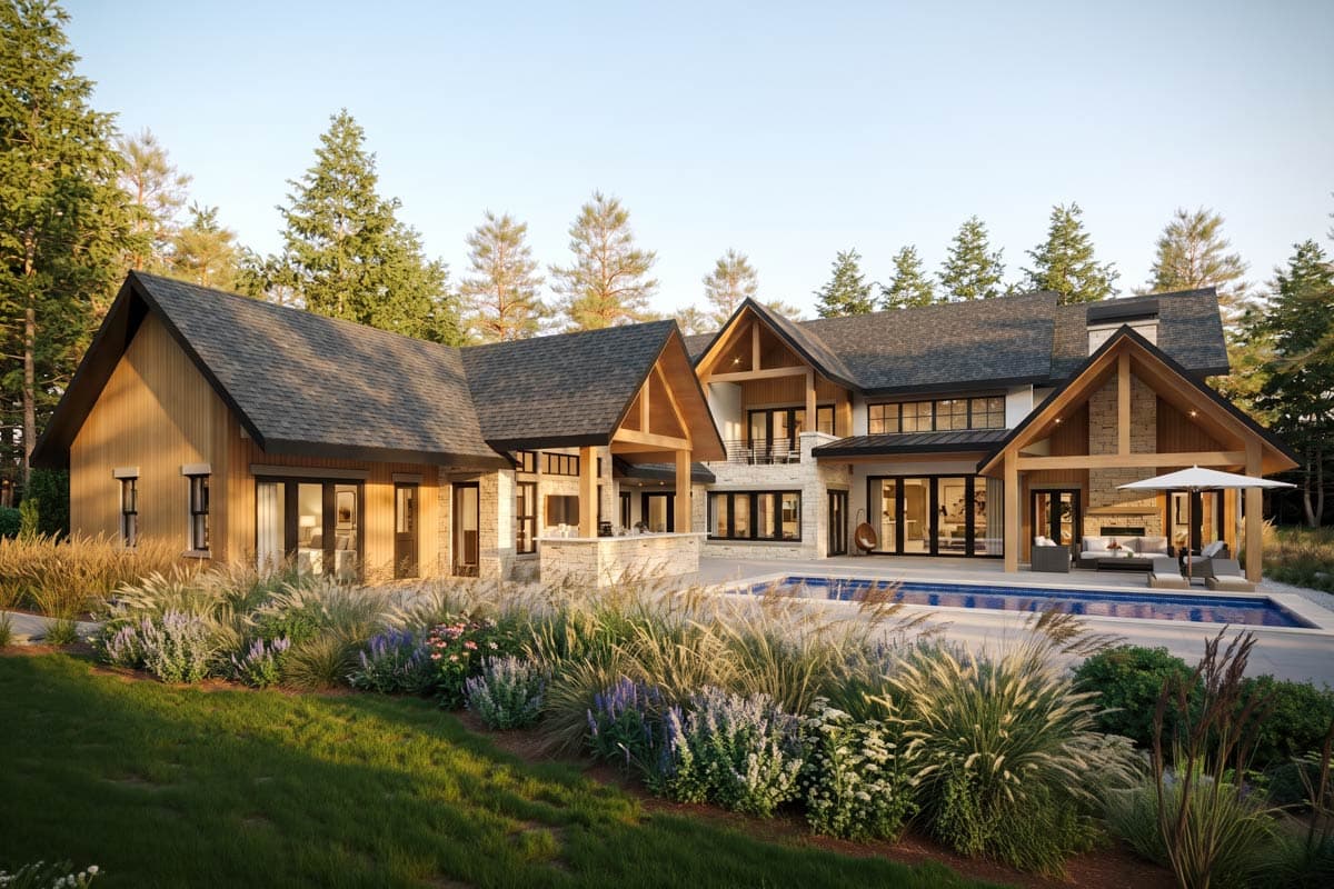 Plan 95386RW: Mountain Craftsman House Plan with Five Bedrooms and In-Law Suite - Image #2 - Craftsman, Mountain