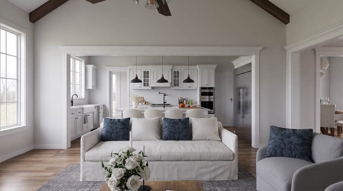 Plan 70985MK: Modern Farmhouse House Plan with 3 Bedrooms and Spacious Finished Bonus Room - Image #7 - Bungalow, Farmhouse, Modern Farmhouse, New American