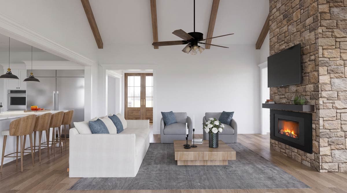 Plan 70985MK: Modern Farmhouse House Plan with 3 Bedrooms and Spacious Finished Bonus Room - Image #9 - Bungalow, Farmhouse, Modern Farmhouse, New American