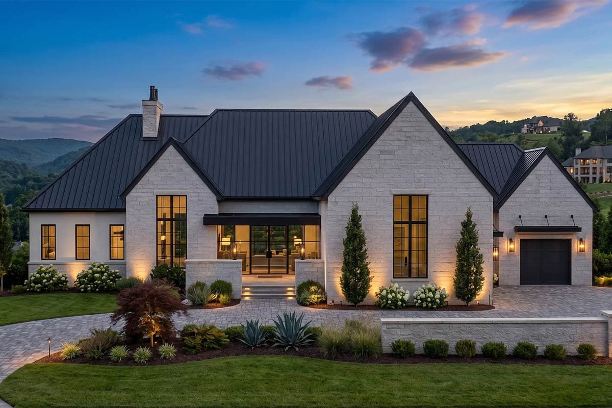 Plan image - 623665DJ:Contemporary European House Plan with 3 Bedrooms and 3-Car Garage