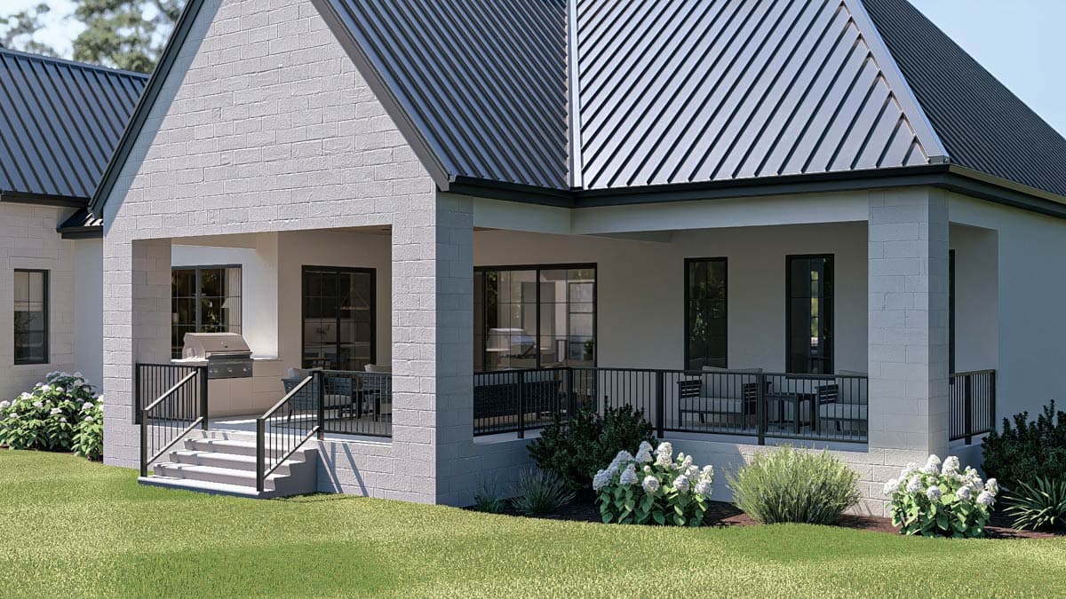 Plan 623665DJ: Contemporary European House Plan with 3 Bedrooms and 3-Car Garage - Image #10 - Contemporary, European, Transitional