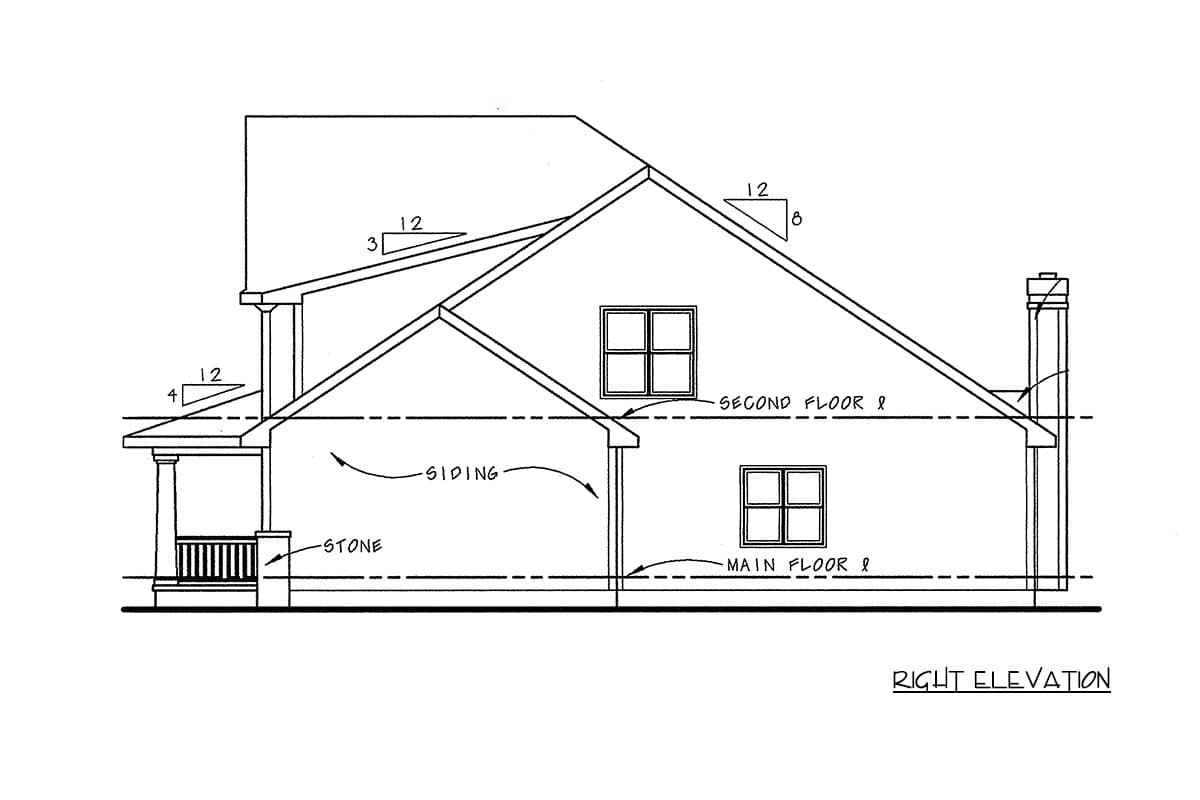 Plan 42775DB: Modern Farmhouse House Plan with 4 Bedrooms and Two Story Great Room - Image #4 - Country, Farmhouse, Modern Farmhouse