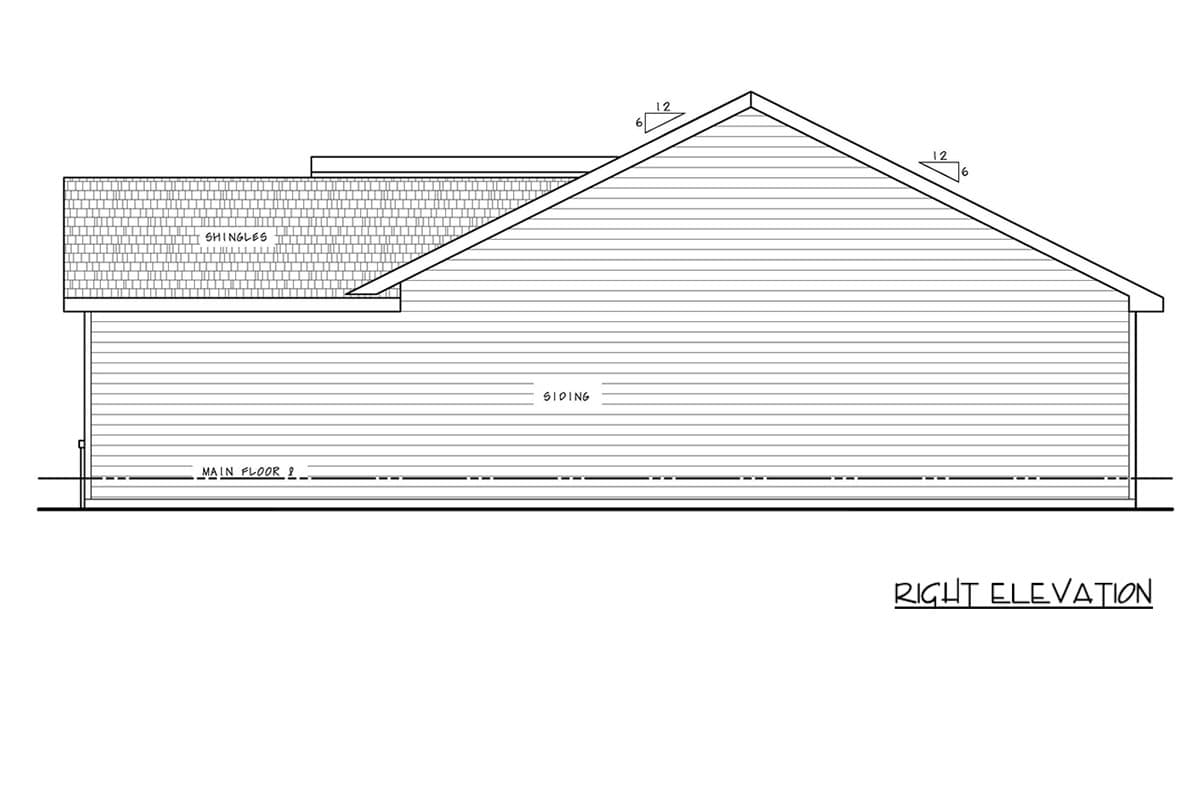 Plan 42777DB: Compact Modern Farmhouse House Plan with Two Bedrooms and Attached Garage - Image #5 - Modern, Modern Farmhouse, Ranch