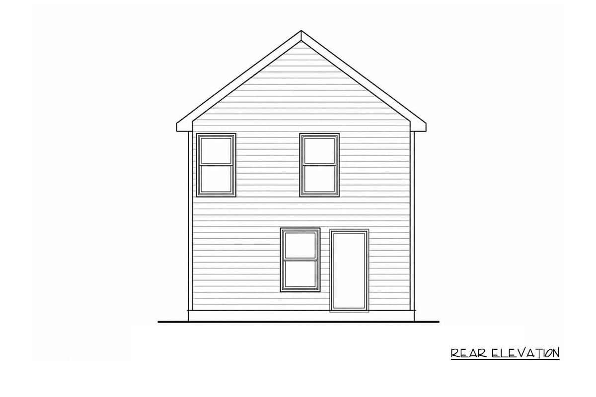 Plan 42778DB: Narrow Three Bedroom Modern Farmhouse House Plan with Efficient Layout - Image #6 - Cabin, Cottage, Farmhouse, Modern Farmhouse, New American