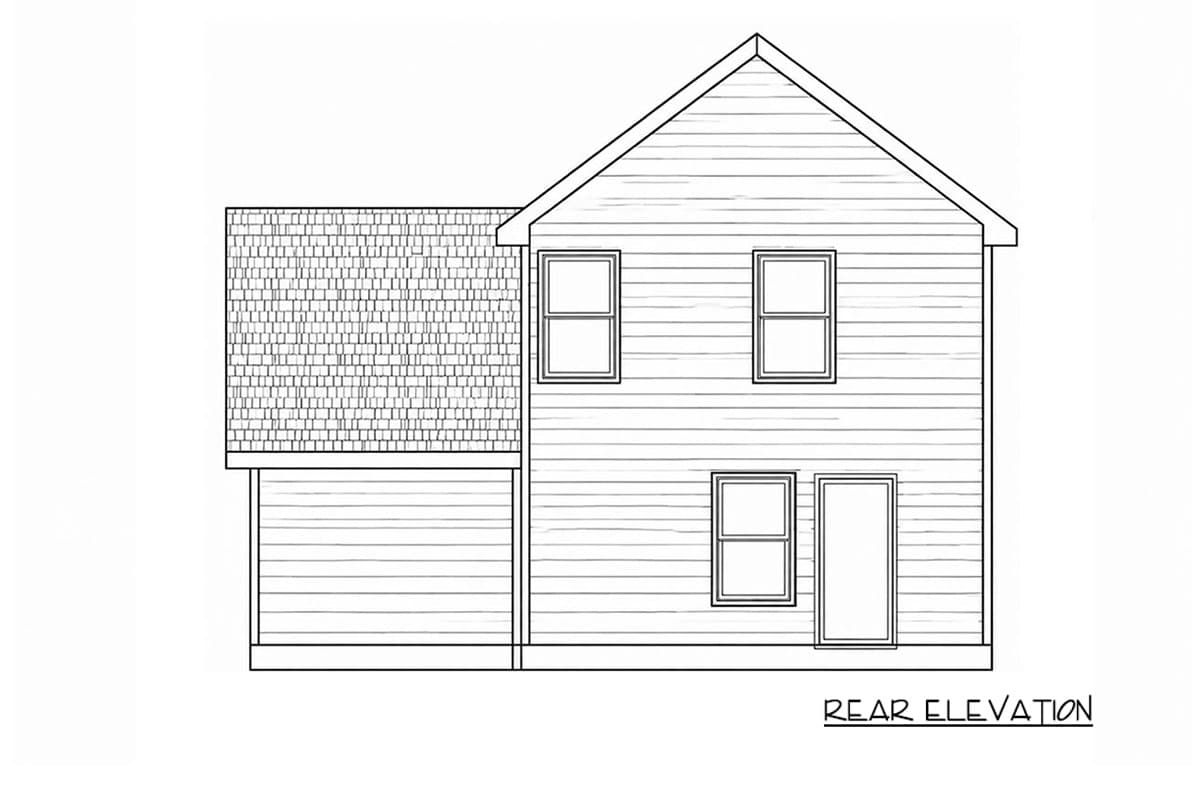 Plan 42779DB: Compact Modern Farmhouse House Plan with Three Bedrooms and Garage - Image #4 - Farmhouse, Modern Farmhouse, New American