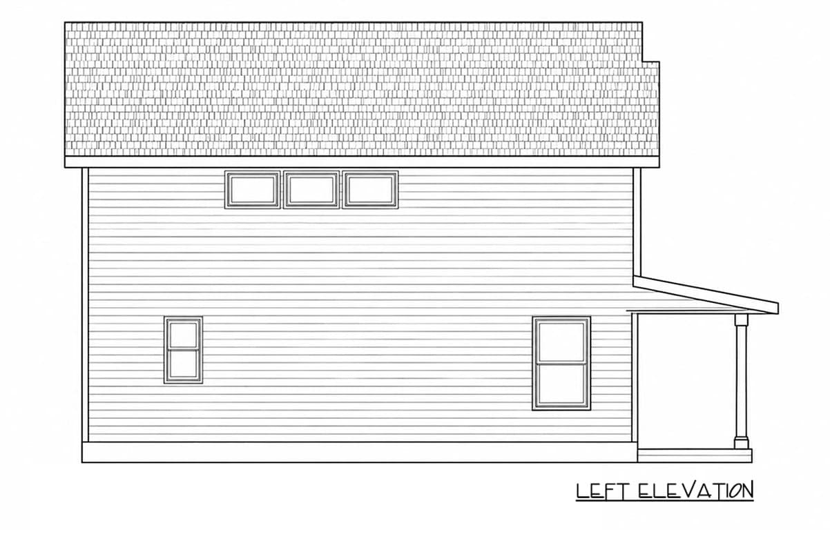 Plan 42779DB: Compact Modern Farmhouse House Plan with Three Bedrooms and Garage - Image #3 - Farmhouse, Modern Farmhouse, New American