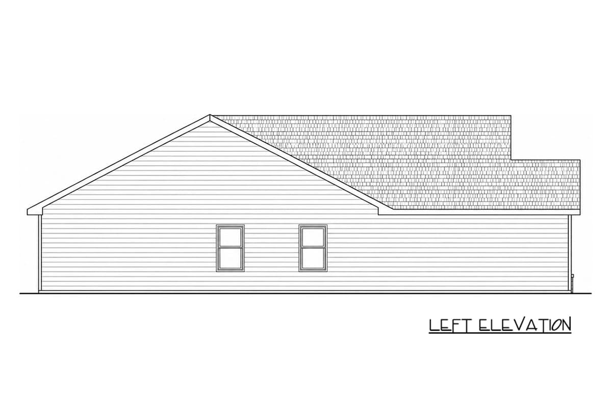 Plan 42780DB: Three Bedroom Craftsman House Plan with One Car Garage - Image #4 - Country, Craftsman, Modern Farmhouse