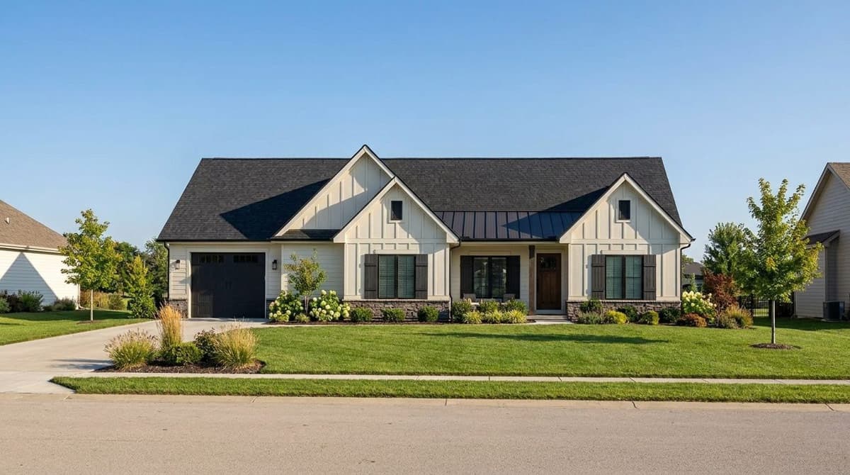Plan 42781DB: Modern Farmhouse House Plan with 2 Bedrooms and 1-Car Garage - Image #2 - Modern, Modern Farmhouse, Ranch