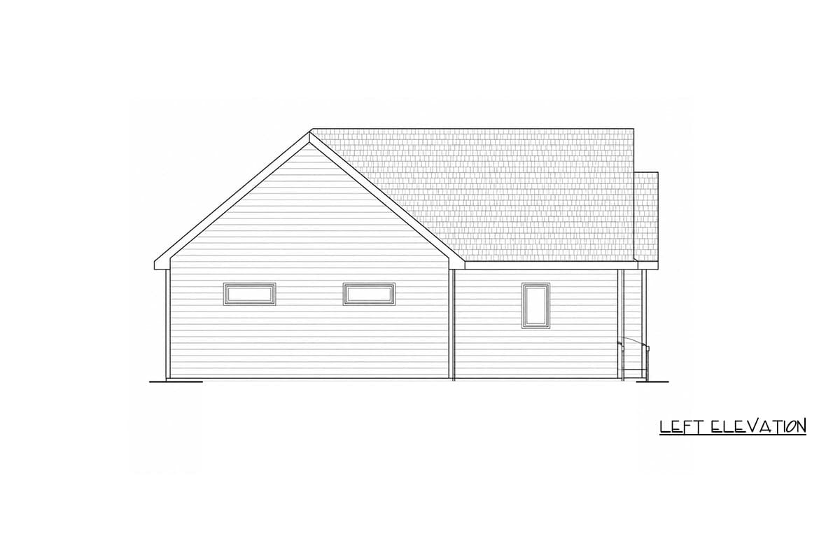 Plan 42781DB: Modern Farmhouse House Plan with 2 Bedrooms and 1-Car Garage - Image #3 - Modern, Modern Farmhouse, Ranch