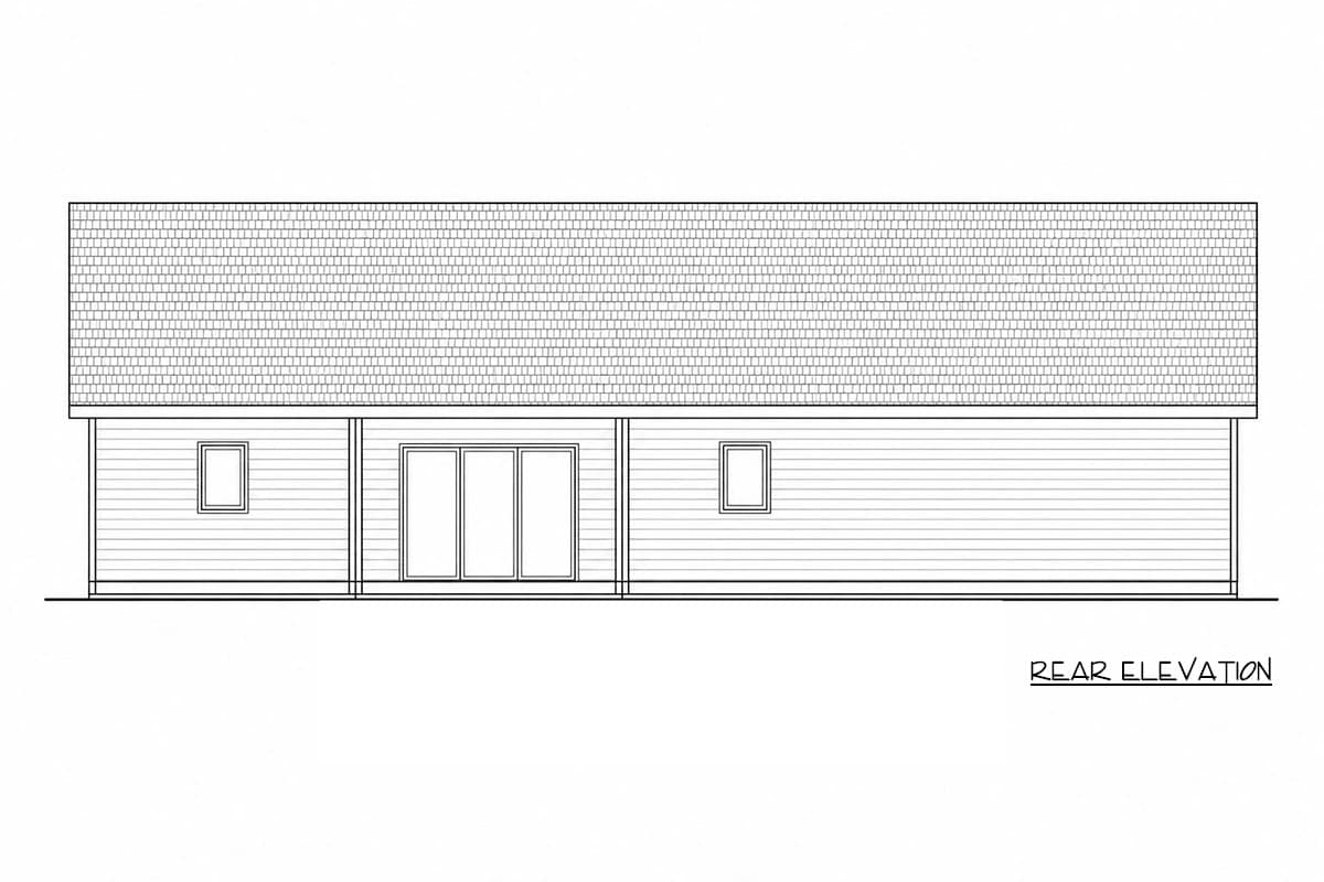 Plan 42781DB: Modern Farmhouse House Plan with 2 Bedrooms and 1-Car Garage - Image #4 - Modern, Modern Farmhouse, Ranch