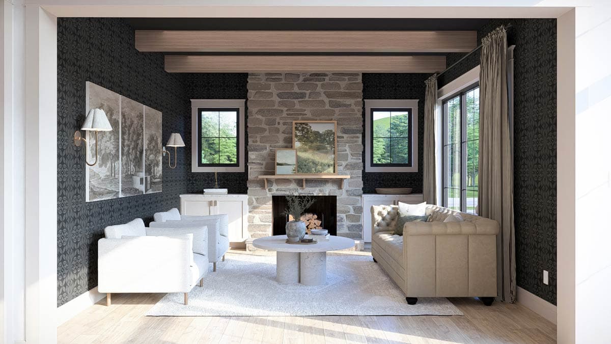 Plan 623666DJ: Luxury European Ranch House Plan with 3 Bedrooms and 3-Car Garage - Image #16 - European, Hill Country, New American, Ranch