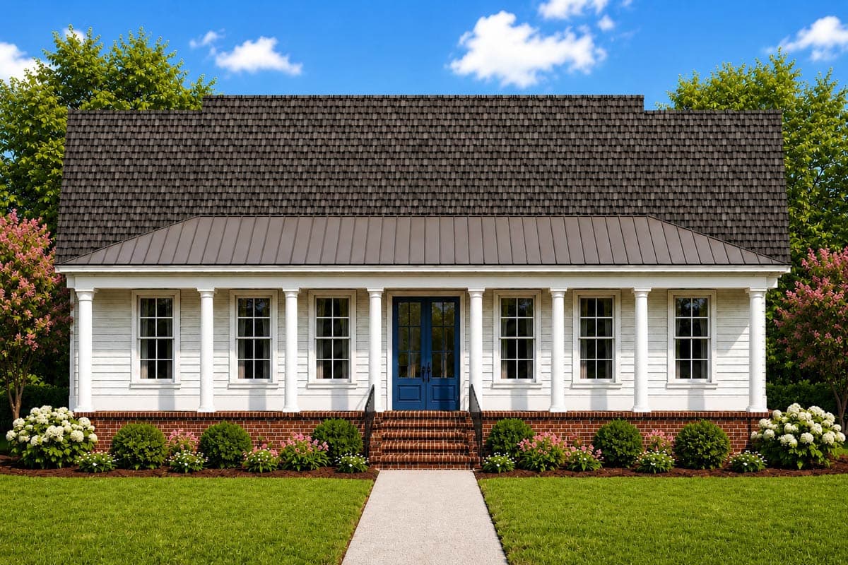 Plan image - 521029TTL:Charming Southern Style House Plan with Three Bedrooms and Sunroom
