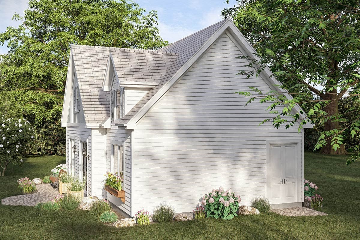 Plan 623667DJ: Charming New American Cottage House Plan with One Bedroom - Image #6 - Country, New American, Traditional