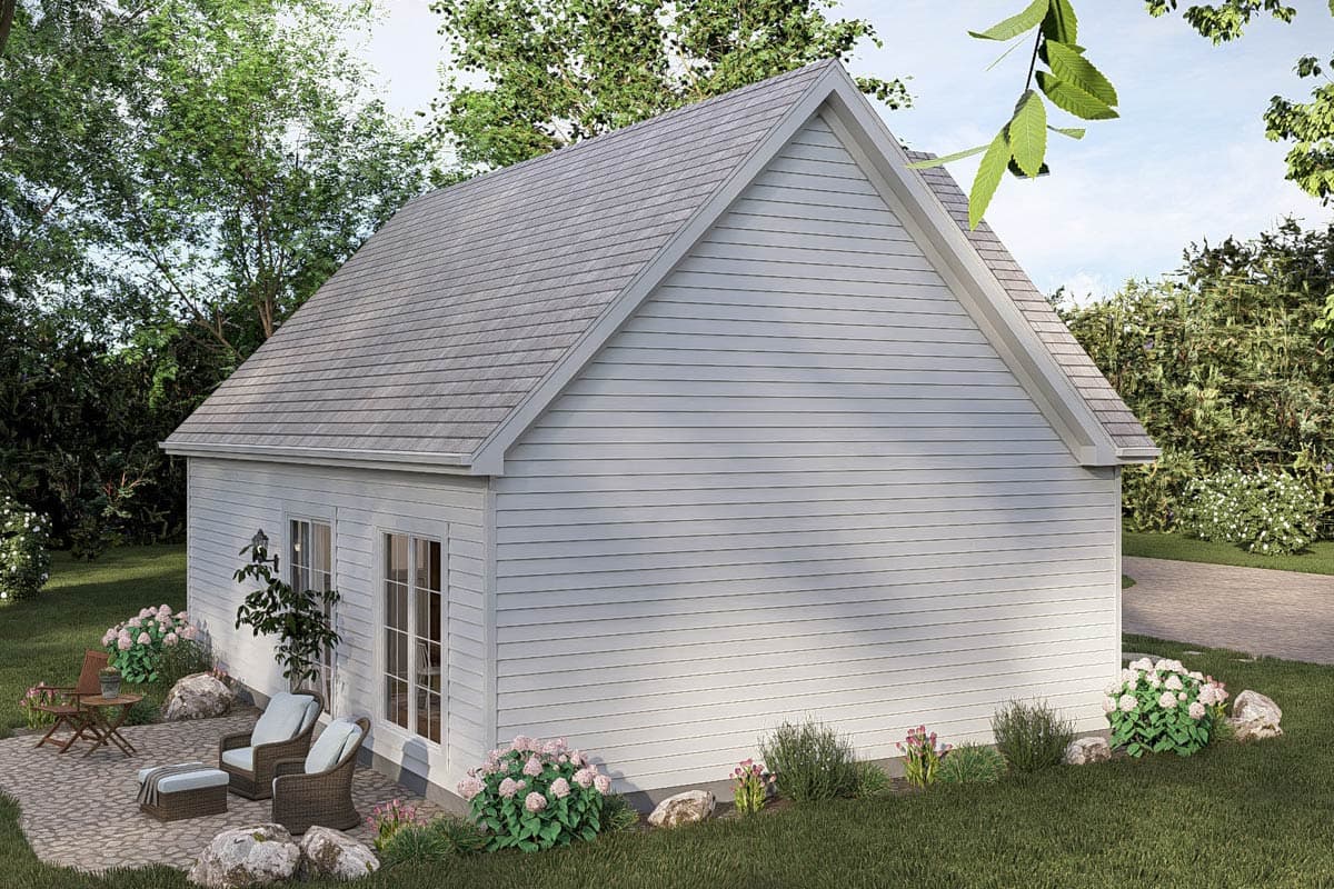 Plan 623667DJ: Charming New American Cottage House Plan with One Bedroom - Image #5 - Country, New American, Traditional