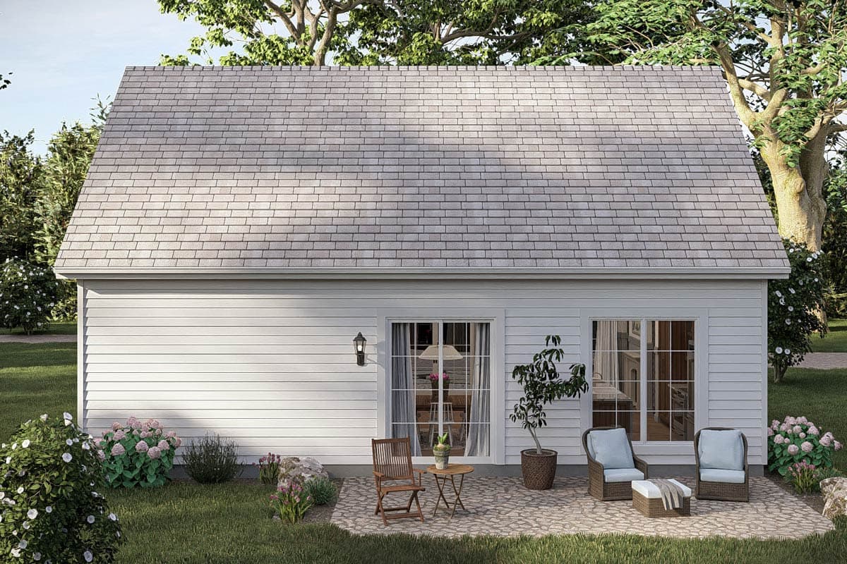 Plan 623667DJ: Charming New American Cottage House Plan with One Bedroom - Image #4 - Country, New American, Traditional