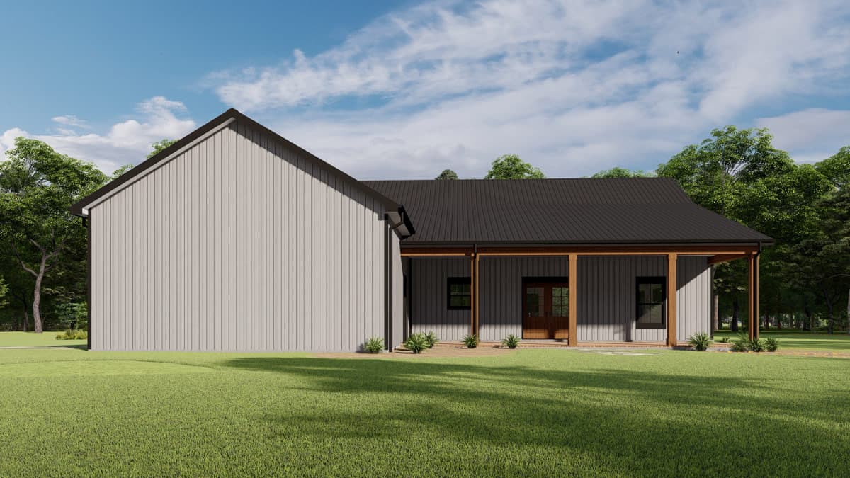 Plan 777079MTL: Modern Barndominium House Plan with 3 Bedrooms and Expansive Porches - Image #5 - Barndominium, Modern Farmhouse