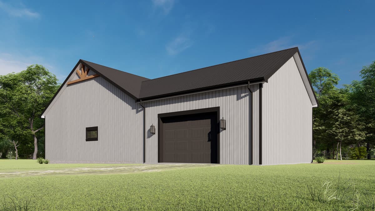Plan 777079MTL: Modern Barndominium House Plan with 3 Bedrooms and Expansive Porches - Image #4 - Barndominium, Modern Farmhouse