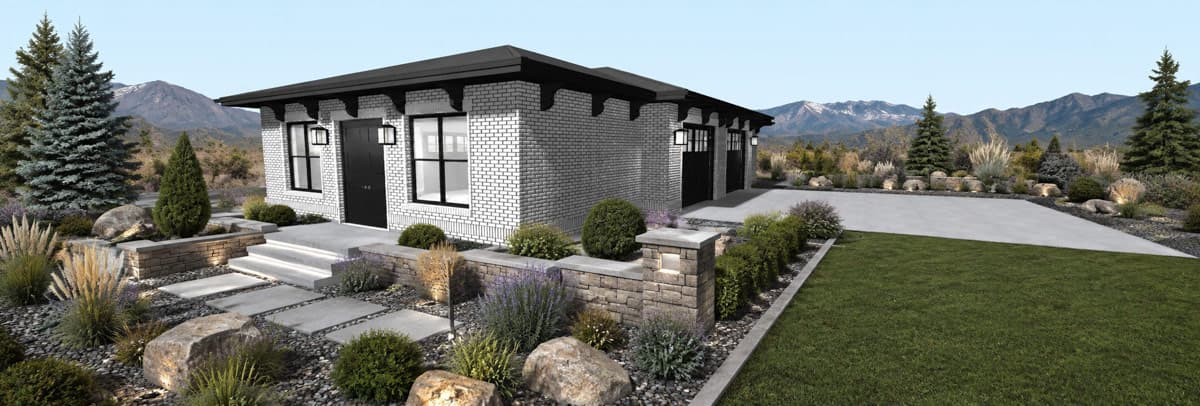 Plan 61767UT: Contemporary Four Car Garage House Plan with Modern Architectural Details - Image #7 - Contemporary, Modern