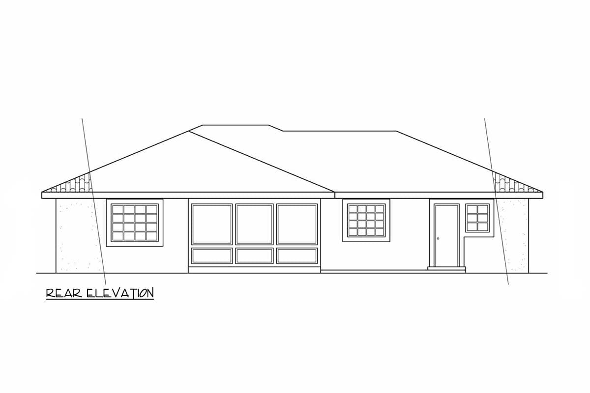 Plan 720194DA: Mediterranean Ranch House Plan with Three Bedrooms and Screened Porch - Image #4 - Mediterranean, Ranch, Southwest