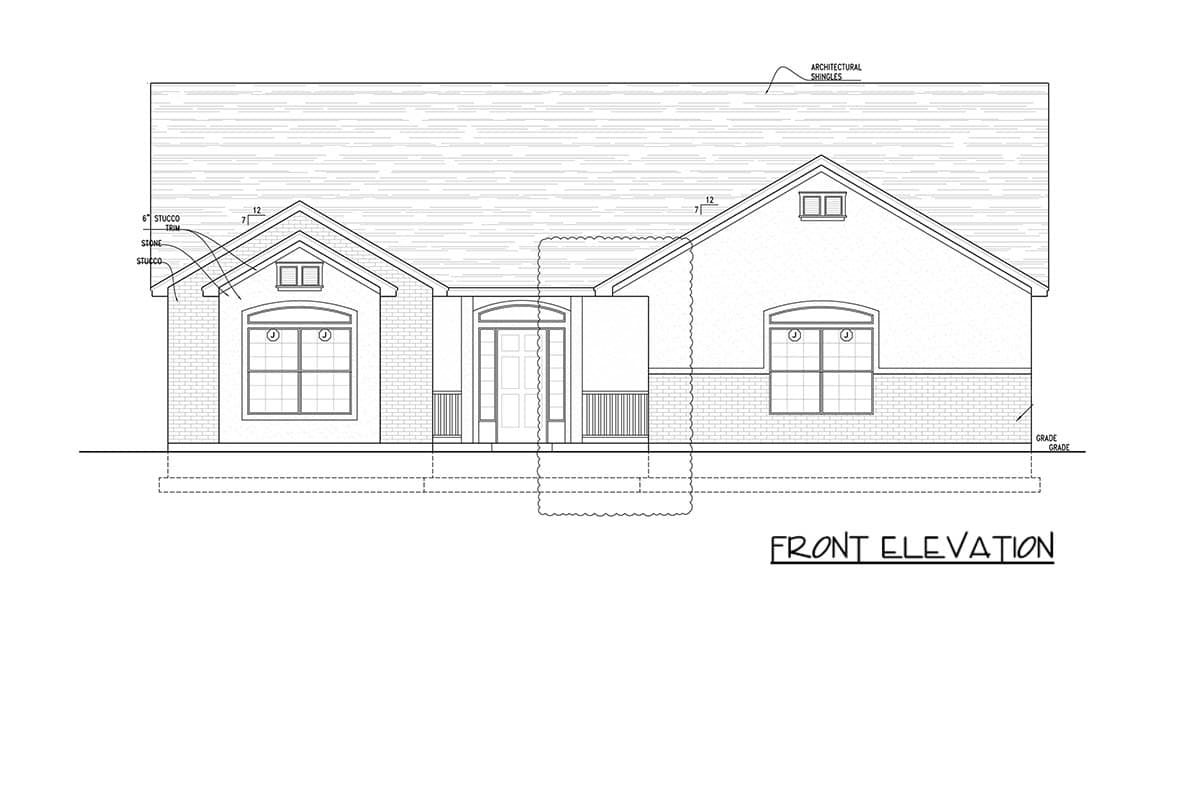 Plan 849156PGE: European Style Ranch House Plan with 3 Bedrooms and 1,747 Square Feet - Image #4 - European, Ranch, Traditional