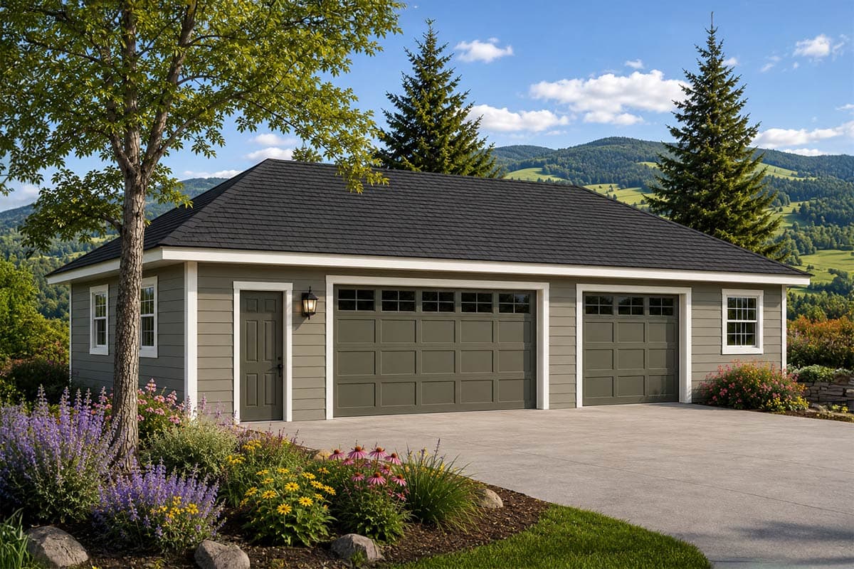 Plan image - 720196DA:Spacious 3-Car Garage House Plan with Ample Space