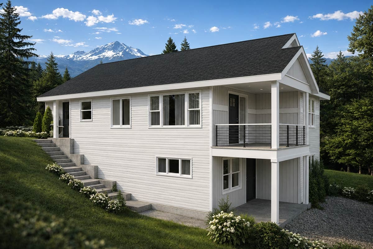 Plan 720199DA: Charming Three Bedroom Multi-Family Farmhouse Plan with Walkout Basement - Image #3 - Cottage, Country, Farmhouse