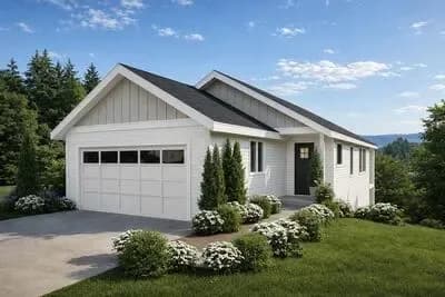 Charming Three Bedroom Multi-Family Farmhouse Plan with Walkout Basement
