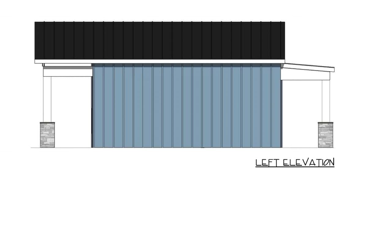 Plan 420202WNT: Modern Cottage House Plan with 2 Bedrooms and Sleek Architectural Design - Image #3 - Cottage, Mid Century Modern, Modern, Vacation