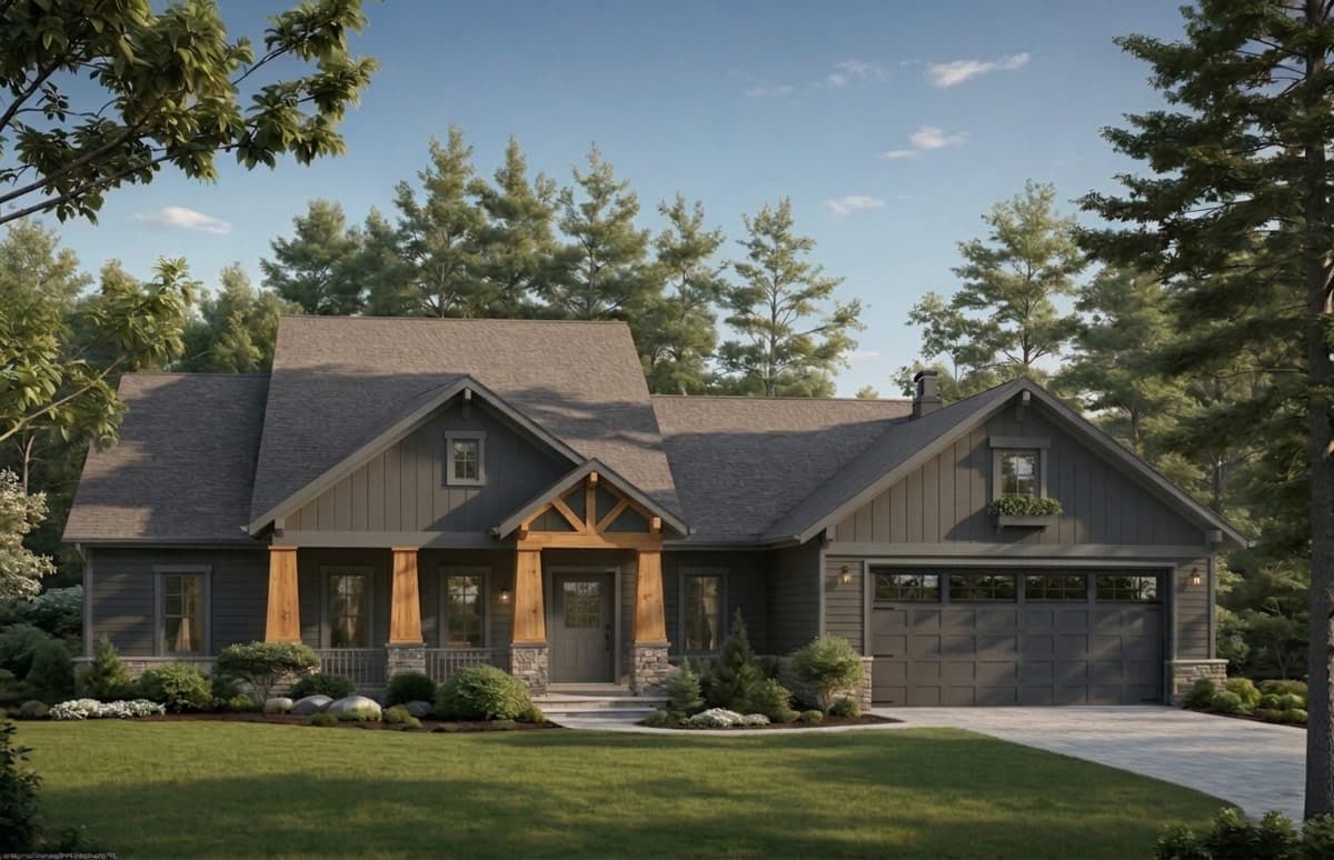 Plan 51398MM: Charming Craftsman Farmhouse House Plan with Three Bedrooms - Image #2 - Craftsman, Farmhouse, Traditional