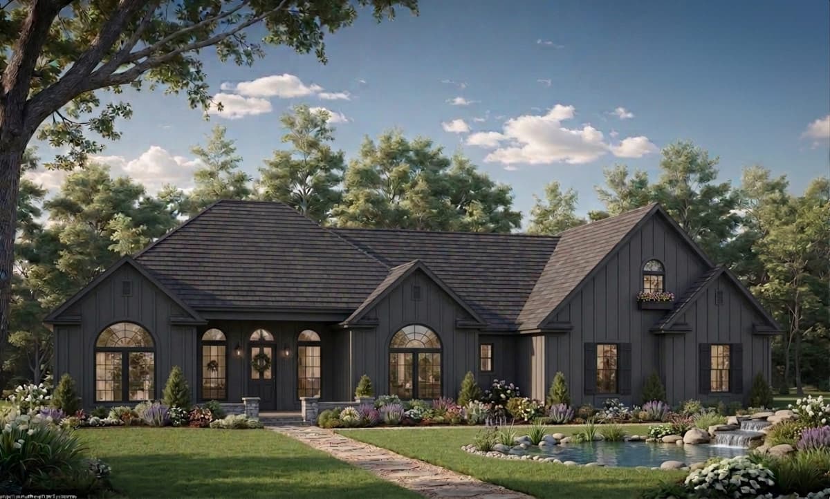 Plan 51399MM: European Ranch House Plan with 3 Bedrooms and Optional Bonus Room - Image #2 - European, Ranch, Traditional