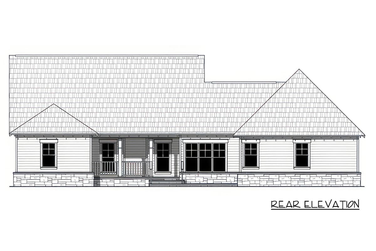Plan 51401MM: Craftsman Modern Farmhouse House Plan with 4 Bedrooms and Bonus Room - Image #3 - Craftsman, Modern Farmhouse