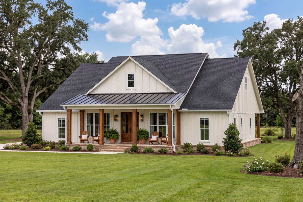 Plan 52057HZ: Modern Farmhouse House Plan with 3 Bedrooms and Outdoor Kitchen - Image #5 - Country, Modern Farmhouse, Traditional, Transitional