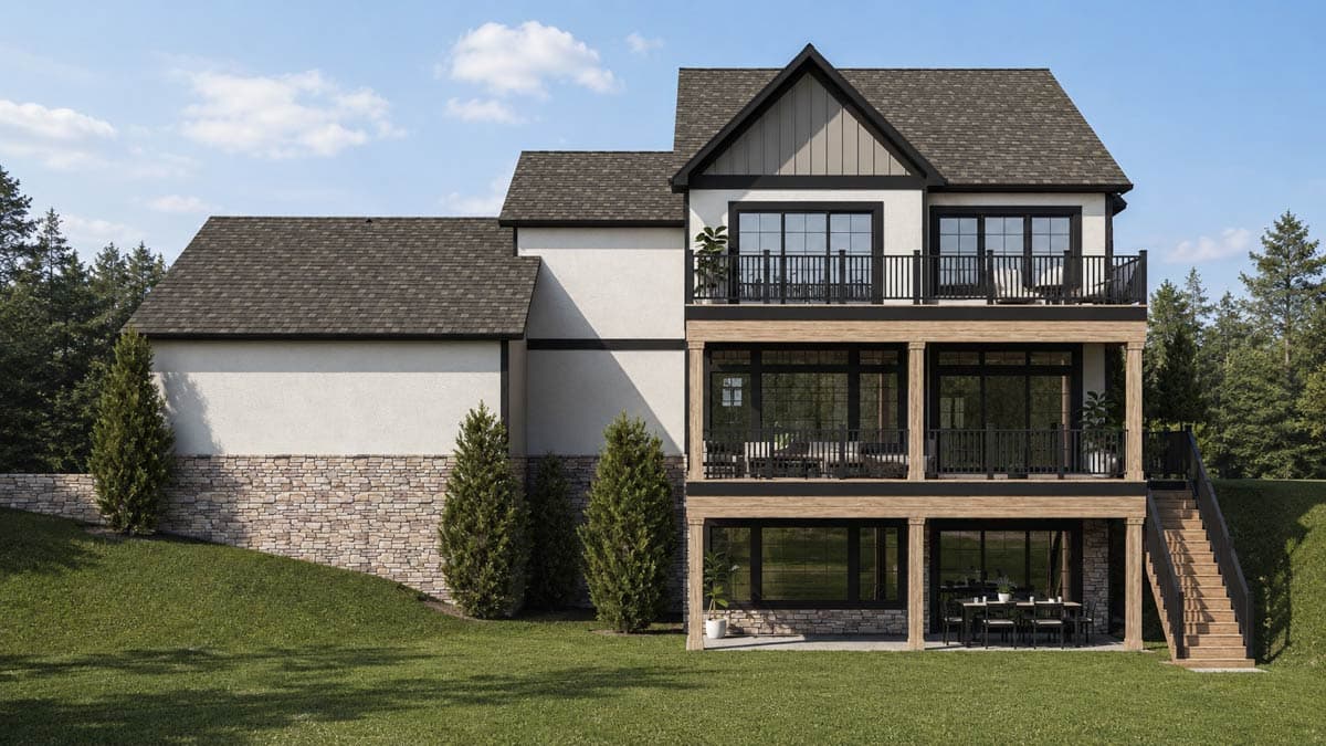 Plan 135469GRA: Spacious New American House Plan with Seven Bedrooms and Three-Car Garage - Image #4 - Country, Craftsman, New American