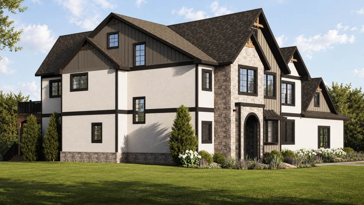 Plan 135469GRA: Spacious New American House Plan with Seven Bedrooms and Three-Car Garage - Image #2 - Country, Craftsman, New American