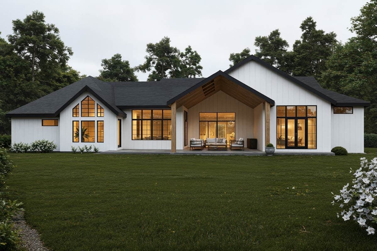 Plan 666316RAF: Modern European Five Bedroom House Plan with Luxurious First Floor Suite - Image #4 - European, Modern, Modern Farmhouse, Transitional